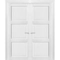 Sartodoors Double French Interior Door, 56" x 80", White LUCIA2661DD-BEM-56
